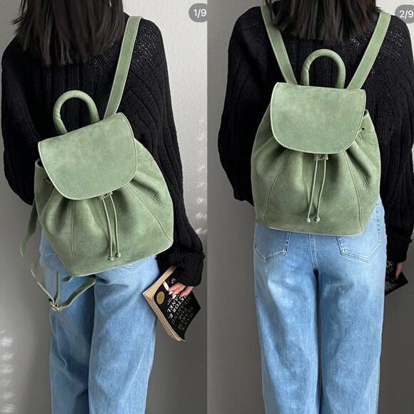 Coach Sonoma Leather Daypack Sea Blue Large Backpack 4911 - Picture 1 of 12